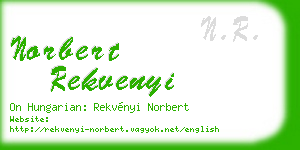 norbert rekvenyi business card